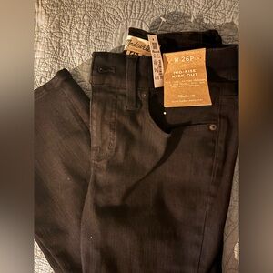 Madewell mid rise kick out black jeans